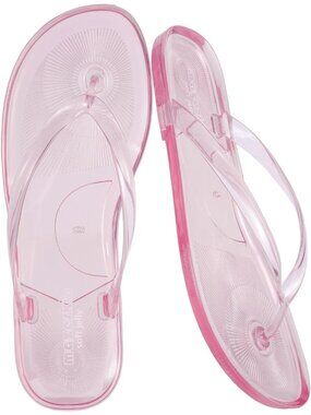 🆕 Womens Pink Jelly Flip Flop Sandals Thong Flat Beach Pool Shoes